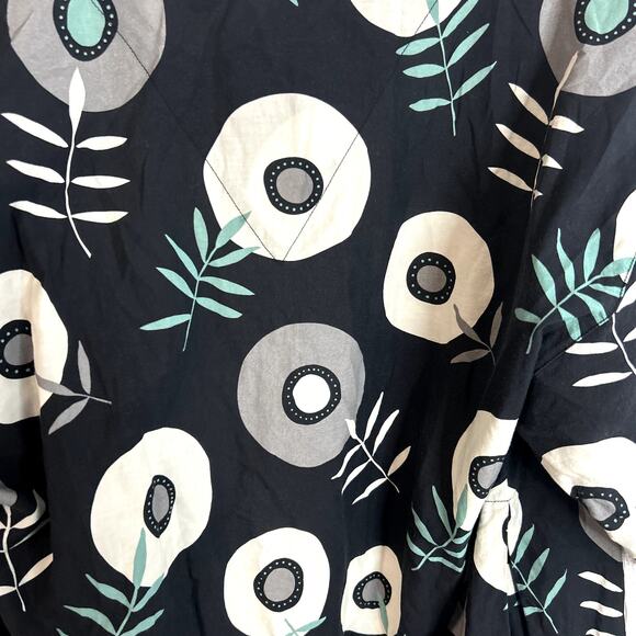 Gudrun Sjoden Womens Julie Floral Tulip Organic Cotton Open Shirt Small Medium - Picture 5 of 6